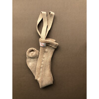 SILLY SILAS footed teddy cotton tights - light brown