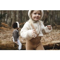 SILLY SILAS footed teddy cotton tights - light brown