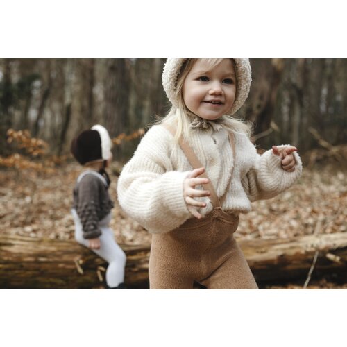 SILLY SILAS footed teddy cotton tights - light brown