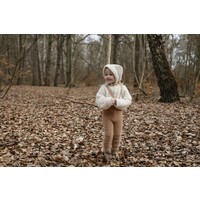 SILLY SILAS footed teddy cotton tights - light brown
