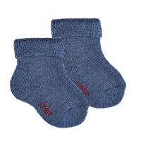 CONDOR baby socks merino wool-blend with folded cuff - jeans
