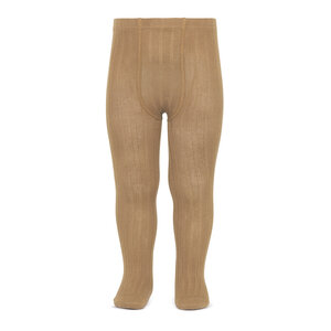 ribbed tights - camel