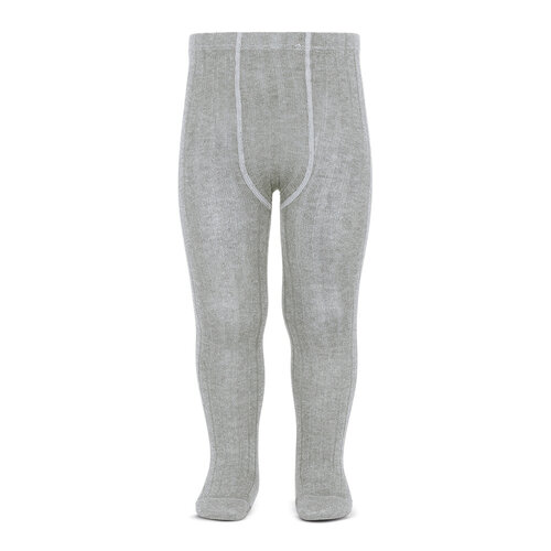 CONDOR ribbed tights - aluminium