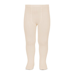 ribbed tights - linen