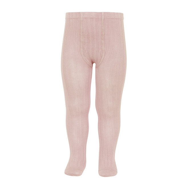 ribbed tights - old rose