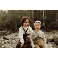 SILLY SILAS footless teddy cotton tights - acorn brown