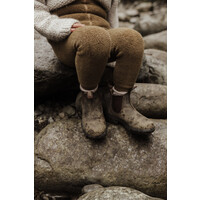 SILLY SILAS footless teddy cotton tights - acorn brown