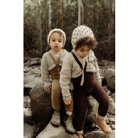 SILLY SILAS footless teddy cotton tights - chocolate brown