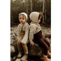 SILLY SILAS footless teddy cotton tights - chocolate brown