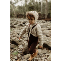 SILLY SILAS footless teddy cotton tights - chocolate brown