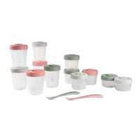 BEABA 1st meal set - 12 storage cups of 3 different sizes + 2 spoons