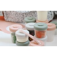 BEABA 1st meal set - 12 storage cups of 3 different sizes + 2 spoons