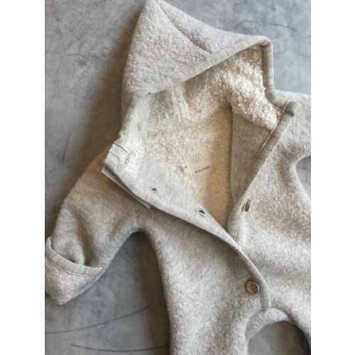 hooded overall with teddy lining - natur HALFEN hooded overall with teddy lining - natur