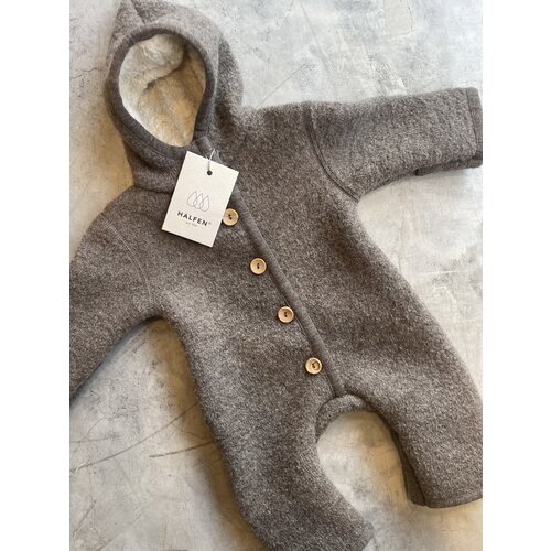 HALFEN hooded overall with teddy lining - nuss