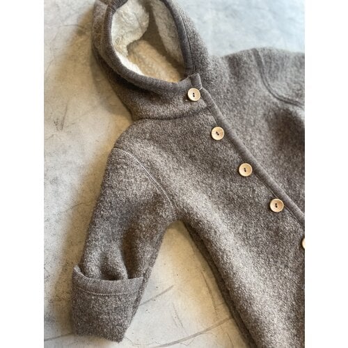 HALFEN hooded overall with teddy lining - nuss
