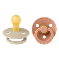 BIBS 2 pack latex - 0-6m - vanilla/peach