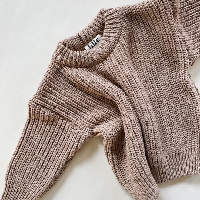 chunky sweater - beige