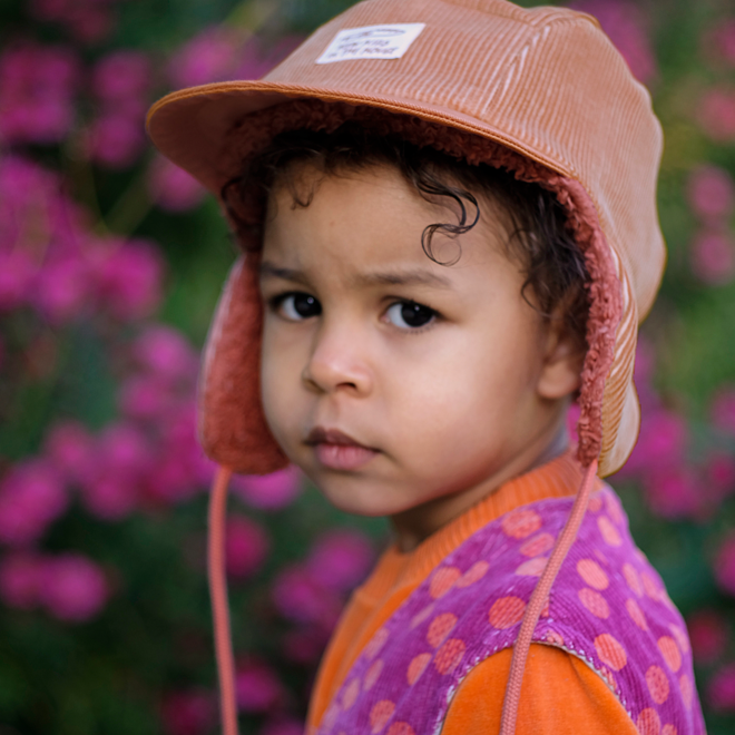 winter cap with plush lining - robin vintage sienna