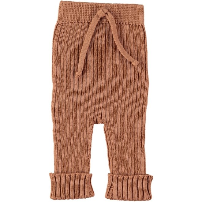 jacob rib knit trousers - clay