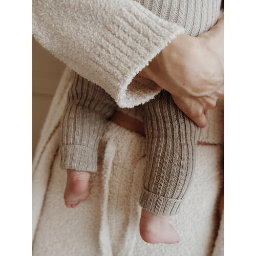 LI & ME jacob rib knit trousers - stone