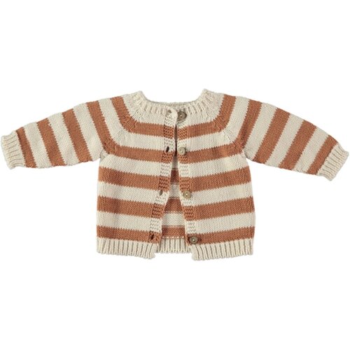 LI & ME thomas striped knit sweater - cream & clay