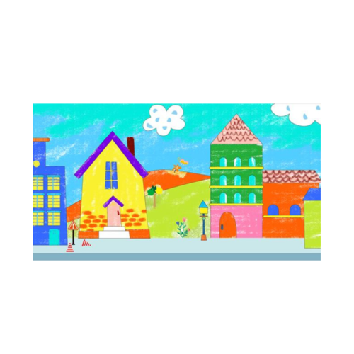 books & crayons - construction