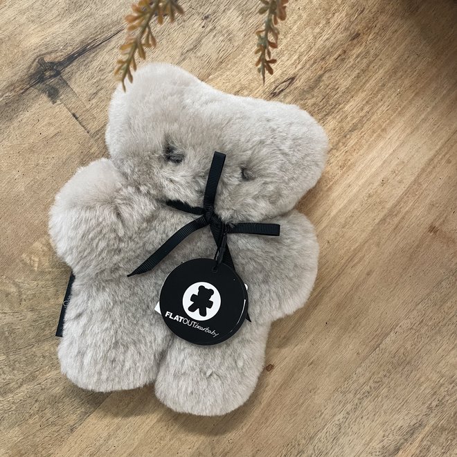 flatout sheepskin teddy bear - latte