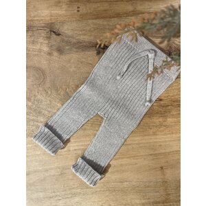 jacob rib knit trousers - stone