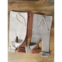 LI & ME jacob rib knit trousers - stone