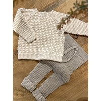 LI & ME jacob rib knit trousers - stone