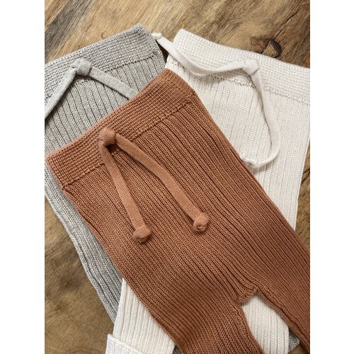 LI & ME jacob rib knit trousers - stone