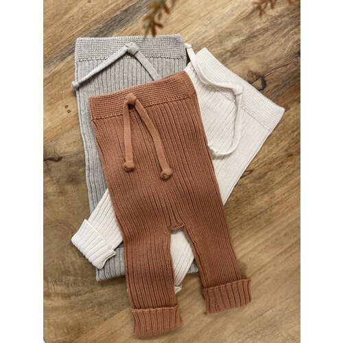 LI & ME jacob rib knit trousers - clay