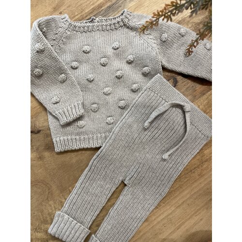 LI & ME lenny chickpea knit sweater - stone