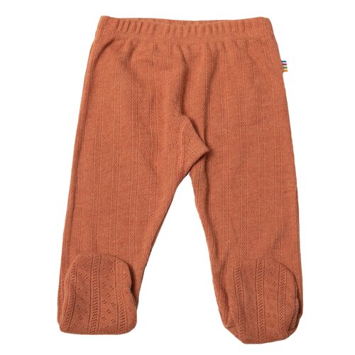 JOHA pointelle leggings with foot - wool/silk