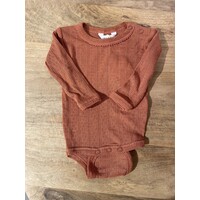 JOHA pointelle body with puff - wool/silk