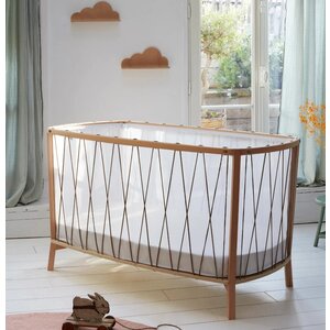 kimi baby bed - hazelnut + organic mattress