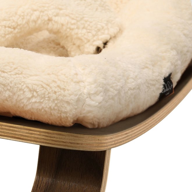 levo rocker - walnut - fur milk