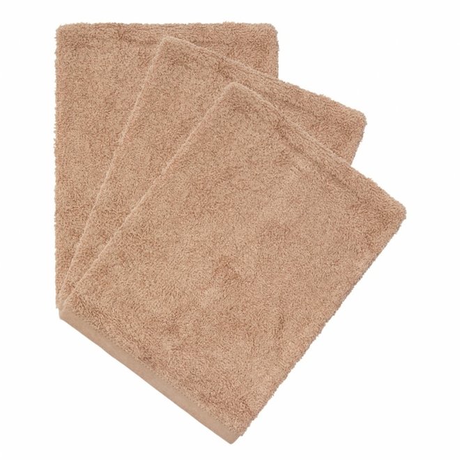 3 pack washcloths - savannah sand