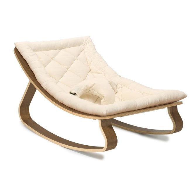 levo rocker - walnut - organic white