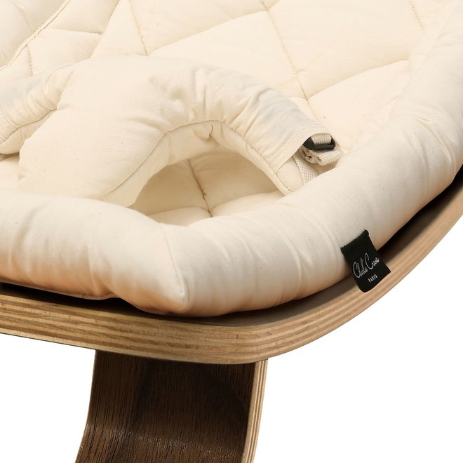 levo rocker - walnut - organic white