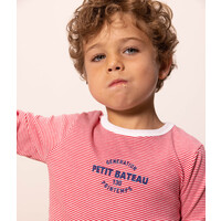 PETIT BATEAU pj set long sleeves - red stripes