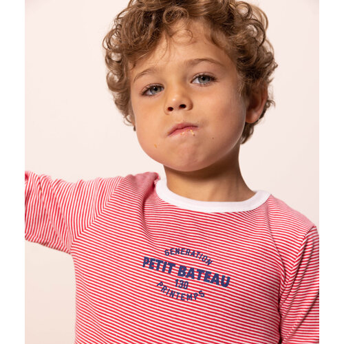 PETIT BATEAU pj set long sleeves - red stripes