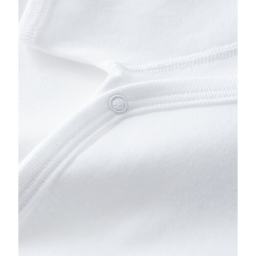 PETIT BATEAU 2 pack wrap-around body short sleeves - white