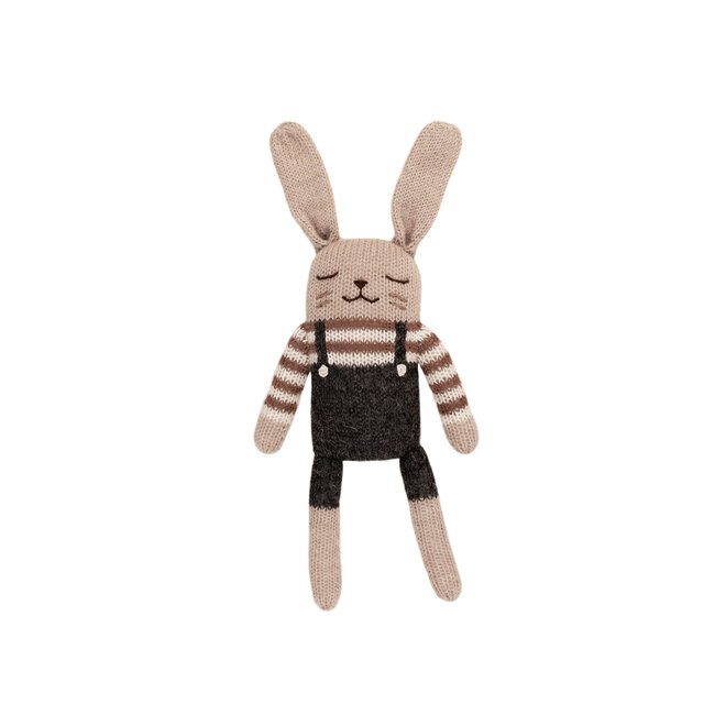 bunny knit  toy - black overall