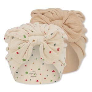 KONGES SLOJD set chleo bambi bonnets - multi hearts set chleo bambi bonnets - multi hearts