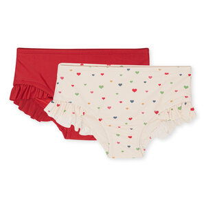 KONGES SLOJD 2 pack manuca baby bikini pants - multi hearts 2 pack manuca baby bikini pants - multi hearts