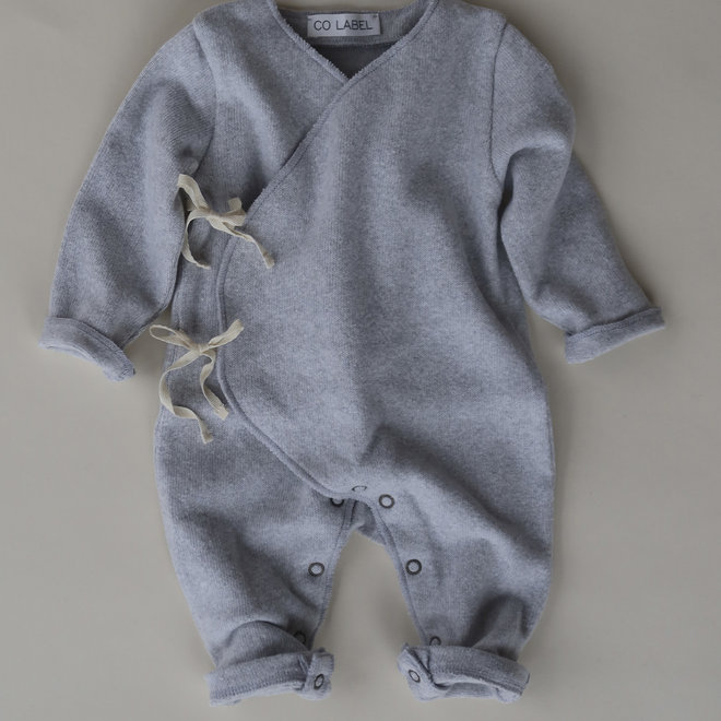 warm eddie babysuit - grey melange