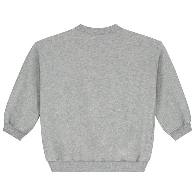 baby dropped shoulder sweater - grey melange