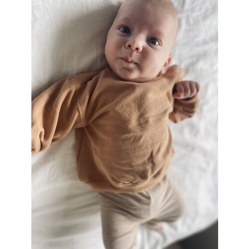 GRAY LABEL baby dropped shoulder sweater - biscuit