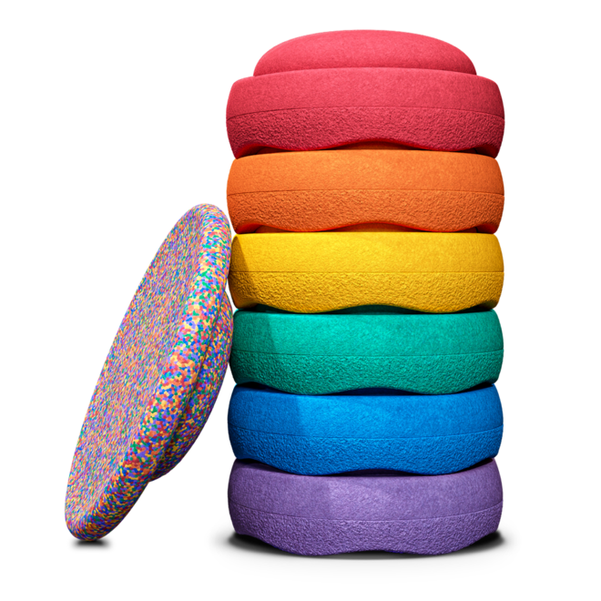 rainbow set - classic 6 + 1 balance board